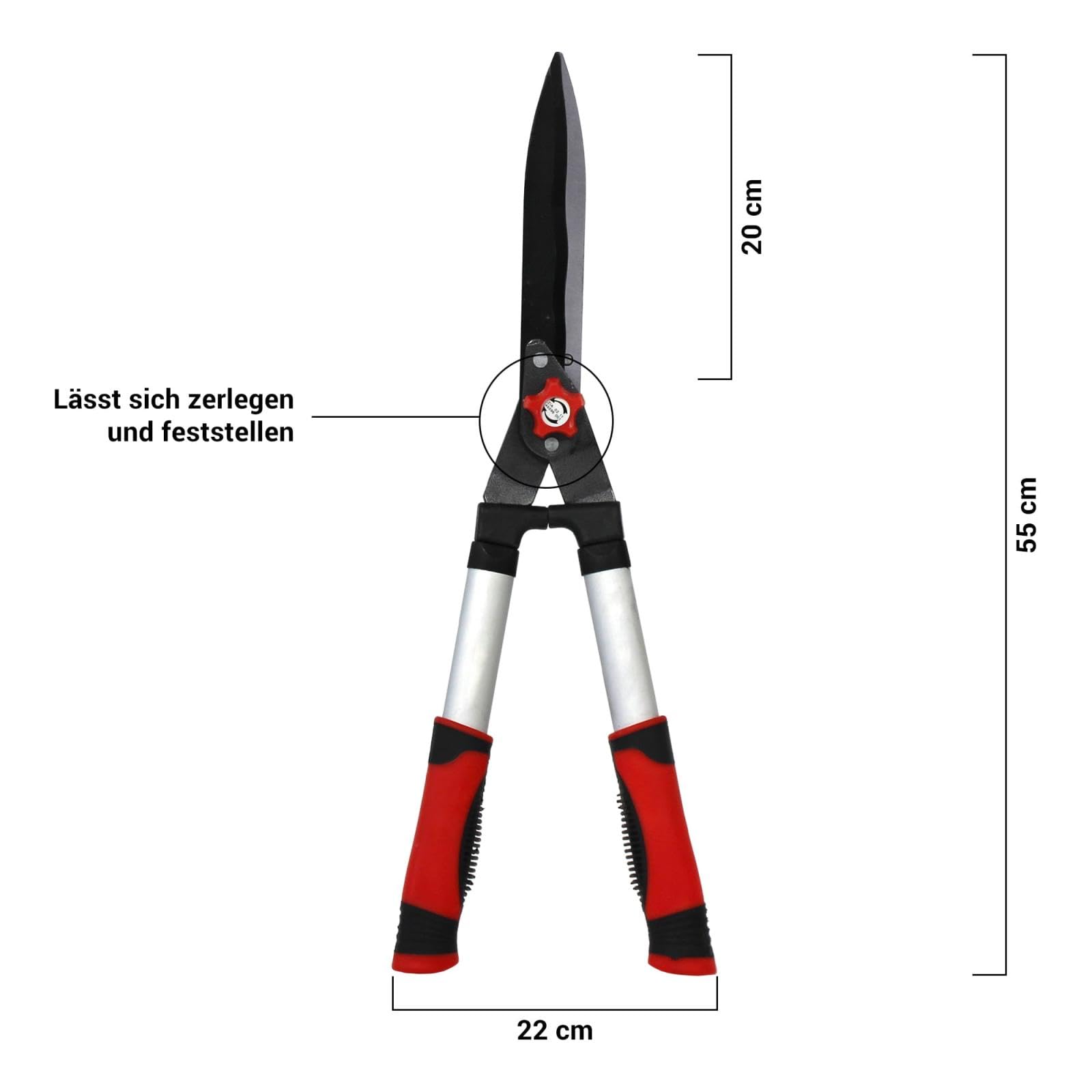 Gartenschere Set · Astschere, Heckenschere & Rosenschere · Gartenscheren für dicke Äste, Hecken, Sträucher, Reben & Rosen · Profi Garten Scheren klein & groß