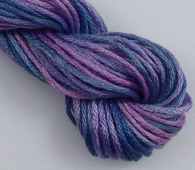 Image of KCS Big skeins of 25 Meters Size 25 Color Variegated Cross Stitch Stranded Threads,6 skeins,4215