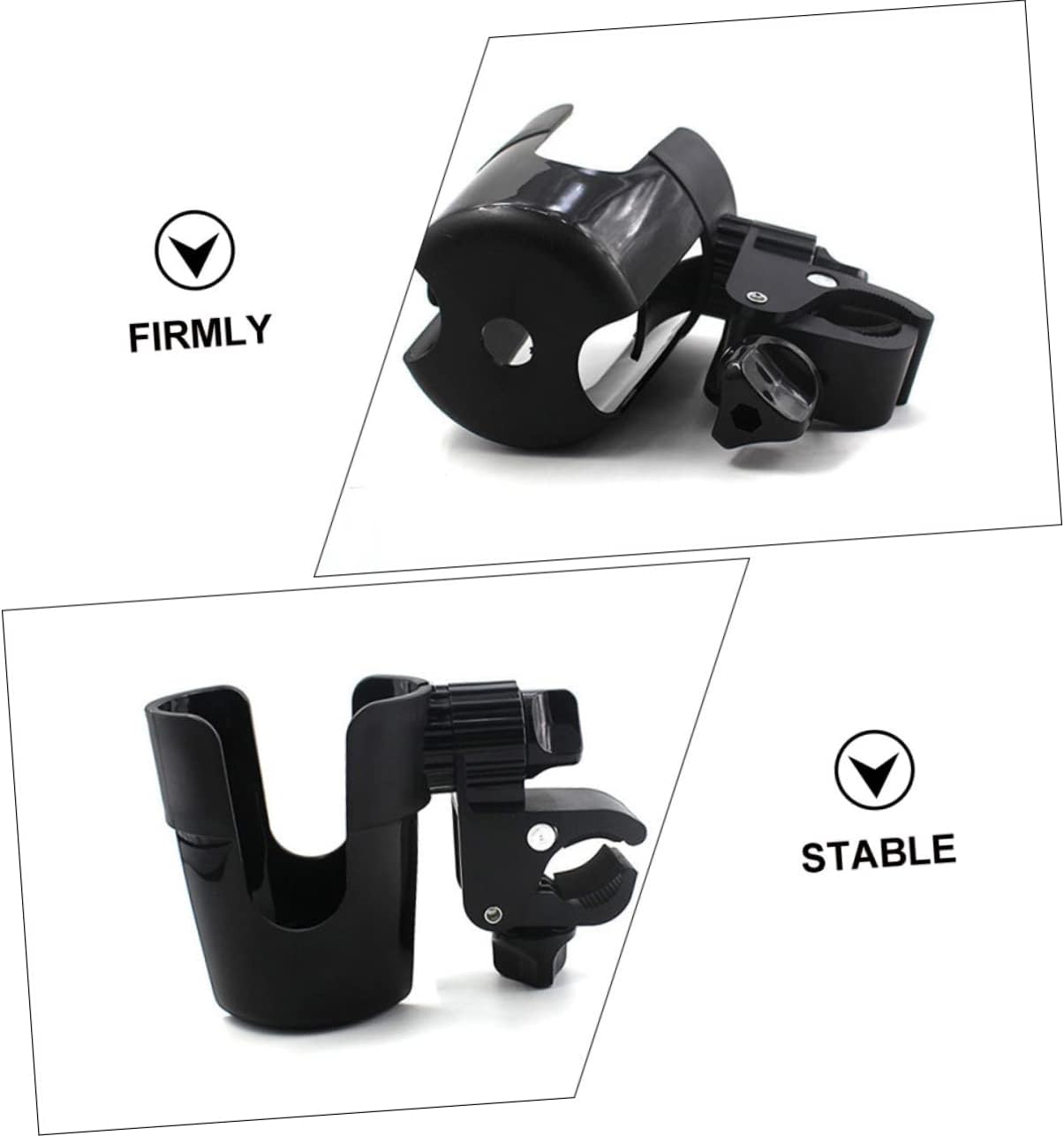 2pcs Stroller Bottle Holder Holder for Bike Pushchair and Mic Stand Easy to Install Compact Design for Various Container