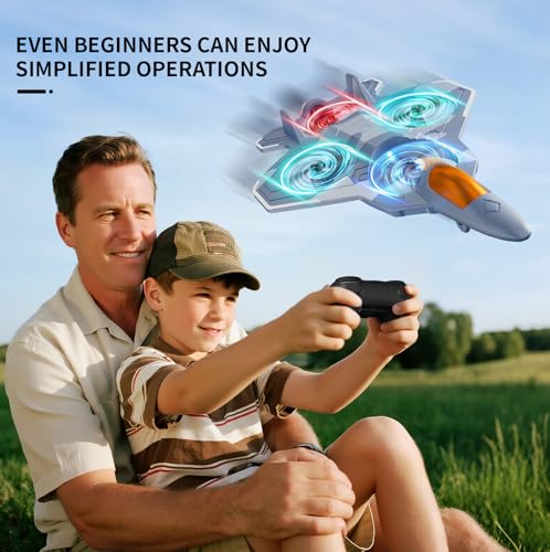 Image of RC Planes with 3 Batteries for Kids Adults, Foam Remote Control Airplane Jet Helicopter Drone Toys for Kids Adults 8-12 12-16, Remote Control Plane Airplane Toys with Led Lights