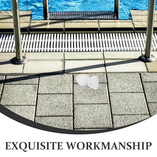 2 piezas tope blanco de caucho para escalera de piscina miniatura 3