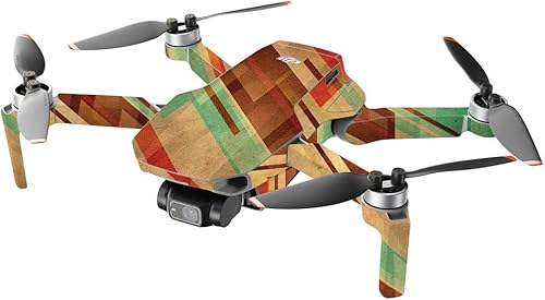 Miniatura 2 de MightySkins - Compatible con DJI Mini 2 Dron portátil  Madera abstracta  Funda protectora de vinilo duradera y única  Fácil de aplicar, quitar y