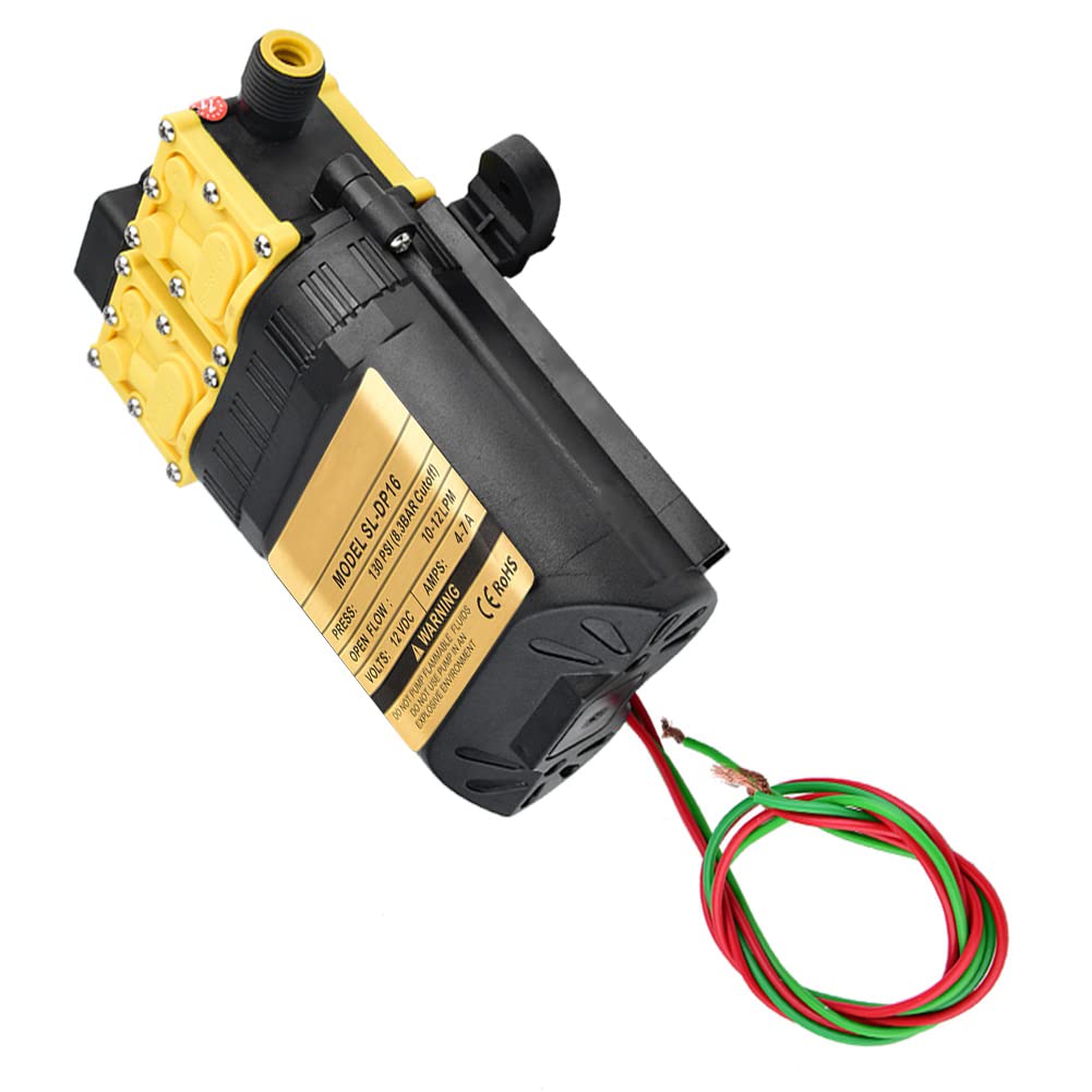 EMUKOEP Pompa per Spruzzatore D'acqua Agricola da 12 V Ad Alte Prestazioni per L'agricoltura, Realizzata con Materiali Durevoli