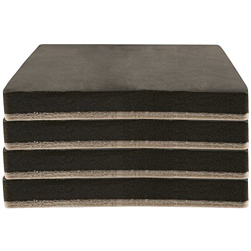Felt 5 Heavy Furniture Movers for Hard Surfaces (4 Pieces)   Tan, 5 Square SuperSliders by Super Sliders