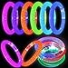 BATWEET 30 Pcs Glow In The Dark Bracelets, 6 Colors LED Bracelets Bulk Party Supplies for Kids and Adults, Glow Neon Party Favors Toys for Carnival Halloween Christmas Birthday Wedding