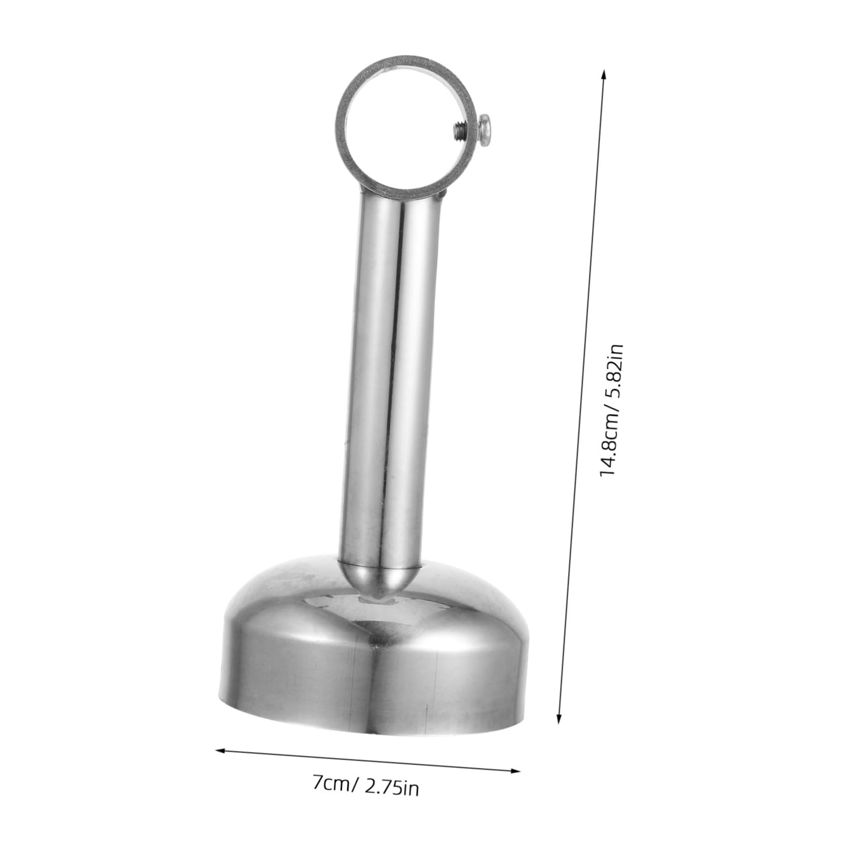 Angoily 2Pcs Stainless Steel Ceiling Mount Socket Bracket for Closet Rods Durable Clothing Drying Pole Supports Space Saving Design for Wardrobe and Shower Curtains