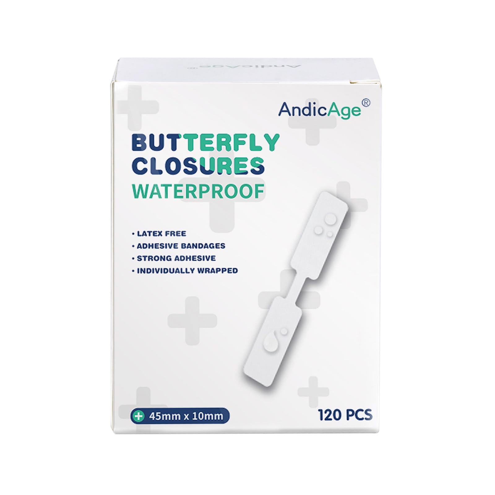 120PCs Waterproof Butterfly Adhesive Wound Bandages Small Wound