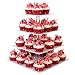 YestBuy 4 Tier White Square Acrylic Cupcake Stand ...