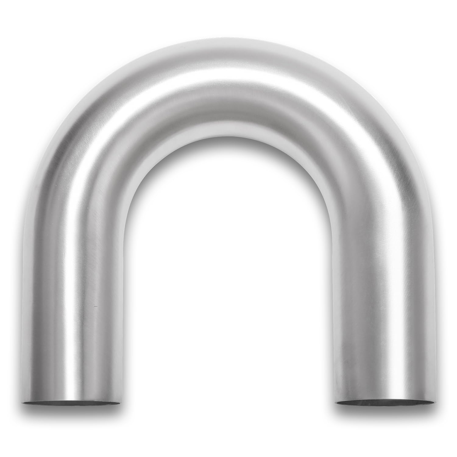 180 Degree Elbow 2.5 Inch 63mm OD Aluminum Intercooler Pipe Piping Air Intake Tube, 1.5D Radius, Brushed Finish