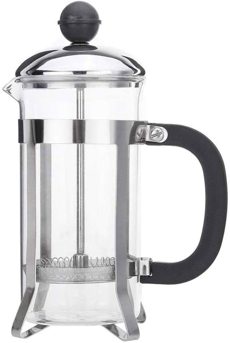 French Press Fabricante de café con Filtro de Acero Inoxidable, Mango Grande y cómodo y Protector de Vidrio Duradero