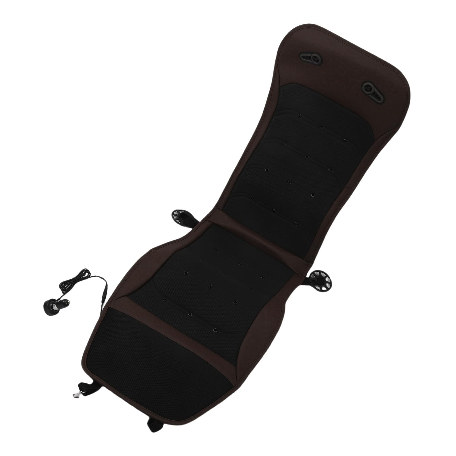 Coprisedile Rinfrescante per Auto con 2 Ventole e 24 Prese d'aria - Cuscino per Sedile Fresco Ventilato per Auto DC 12V/24V per il Massimo Comfort (BROWN)
