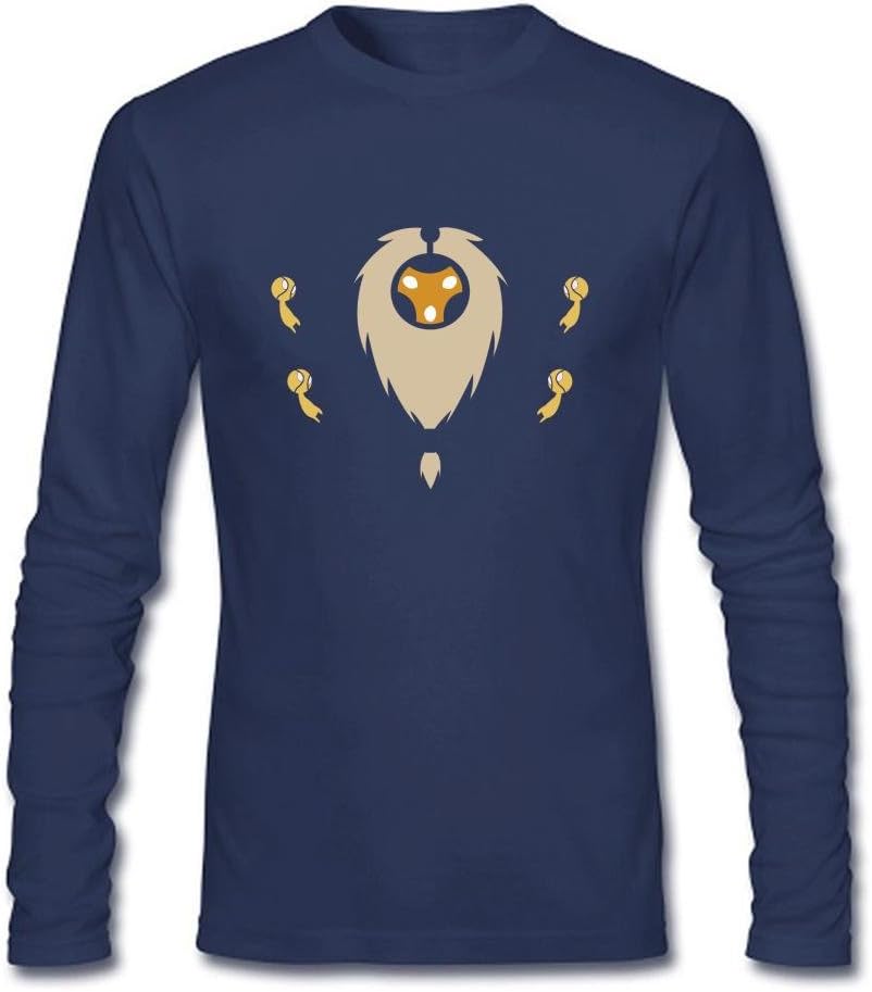 League of Legends Lion Symbol Men's Design O Neck Long Sleeve Cotton T Shirt