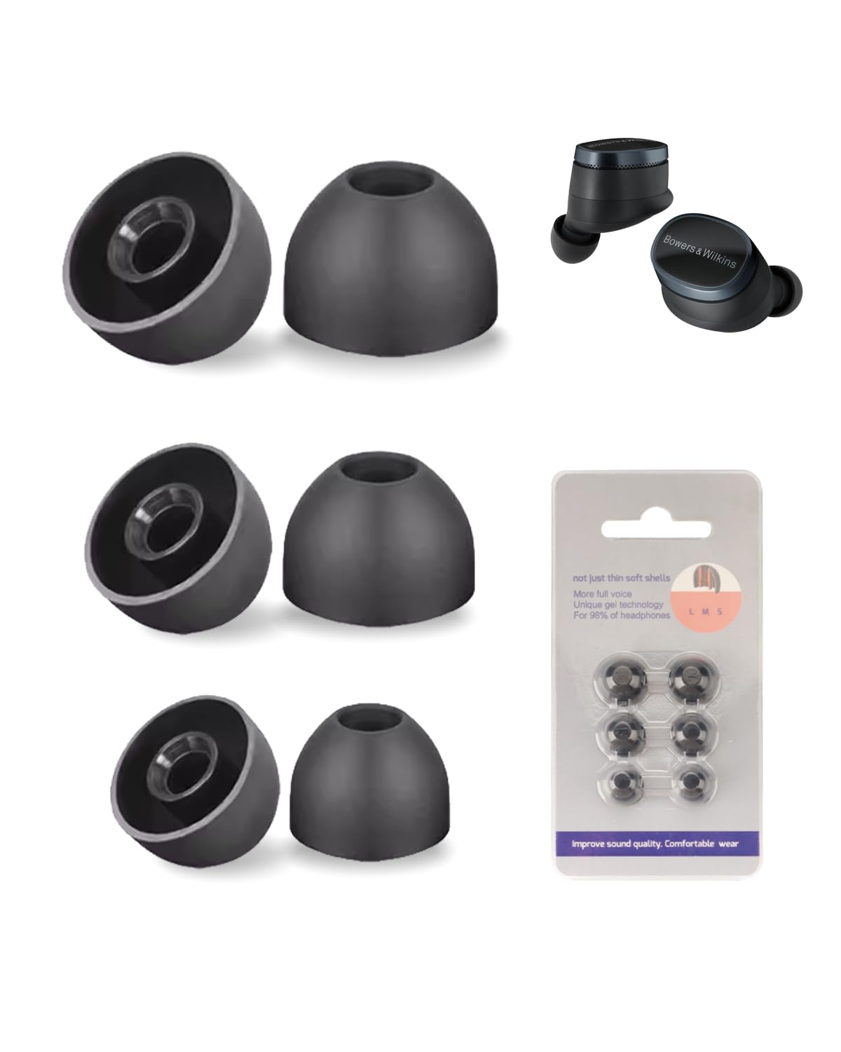 Amazon | Bowers&Wilkins Pi8 対応 交換イヤーピース 交換用