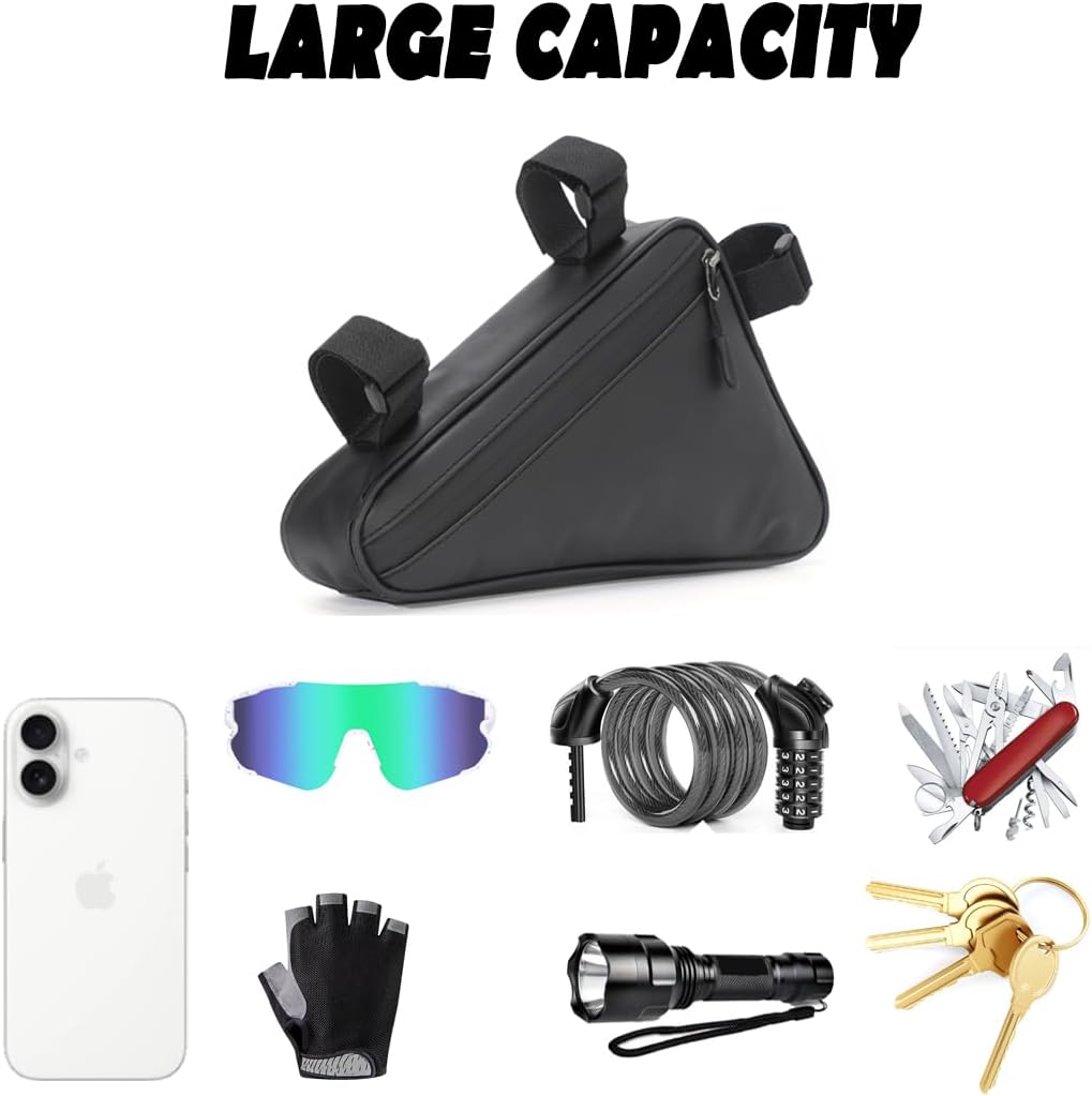 ITSCOOL Bike Frame Storage Bag Waterproof Bicycles Triangle Pouch Top Tube Bike Bag Tool Accessories for Mountain Road Bike MTB