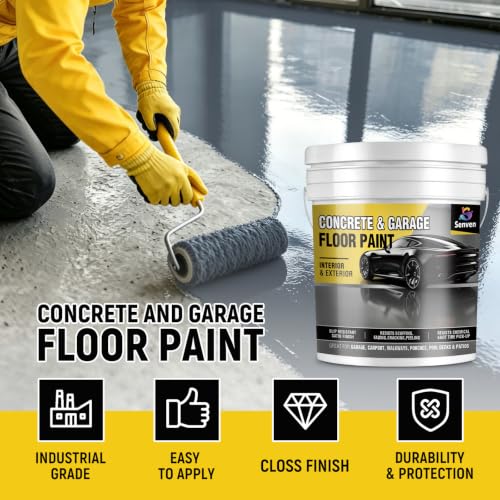 Pintura para Piso SENVEN Concrete & Garage Floor Paint Slate Gray 5 Gallon, Interior/Exterior, acabado Satinado miniatura 3