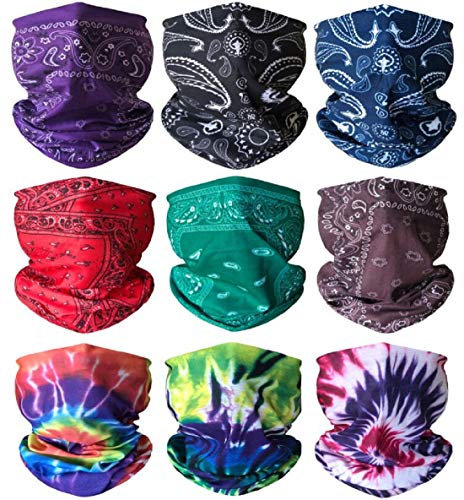 9PCS Outdoor Headscarves, Womens and Mens Headband Headwear (Scratch The Surface)