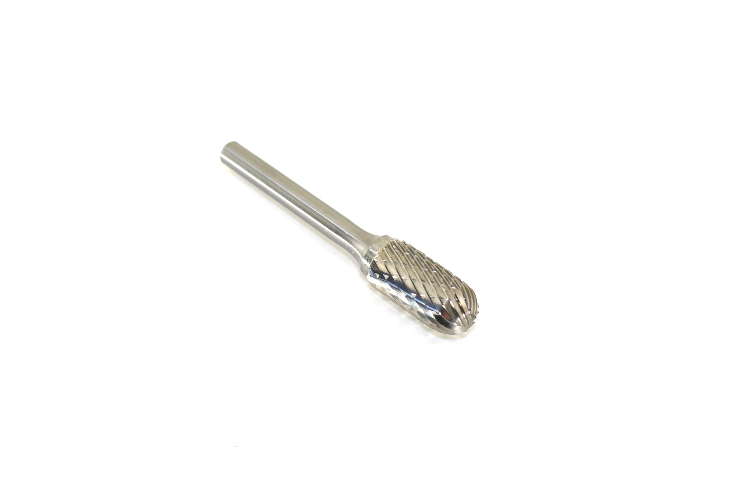 TEMO SC-5 Double Cut Carbide Rotary Burr File, 1/2 Inch Head Cylinder Ball, 1/4 Inch Diameter 2 Inch Long Shank