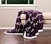 Chanasya Premium Love & Joy Inspiring Gift Throw Blanket - Cozy, Warm and Fluffy Sherpa - Perfect Caring, Uplifting, Thoughtful, Personalized Gift for Peace & Prayer (65x50 inches) Aubergine