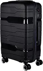 Mala de Viagem Media 23kg em Polipropileno 4 rodas 360 - AeroMalas Veneza (Preto)