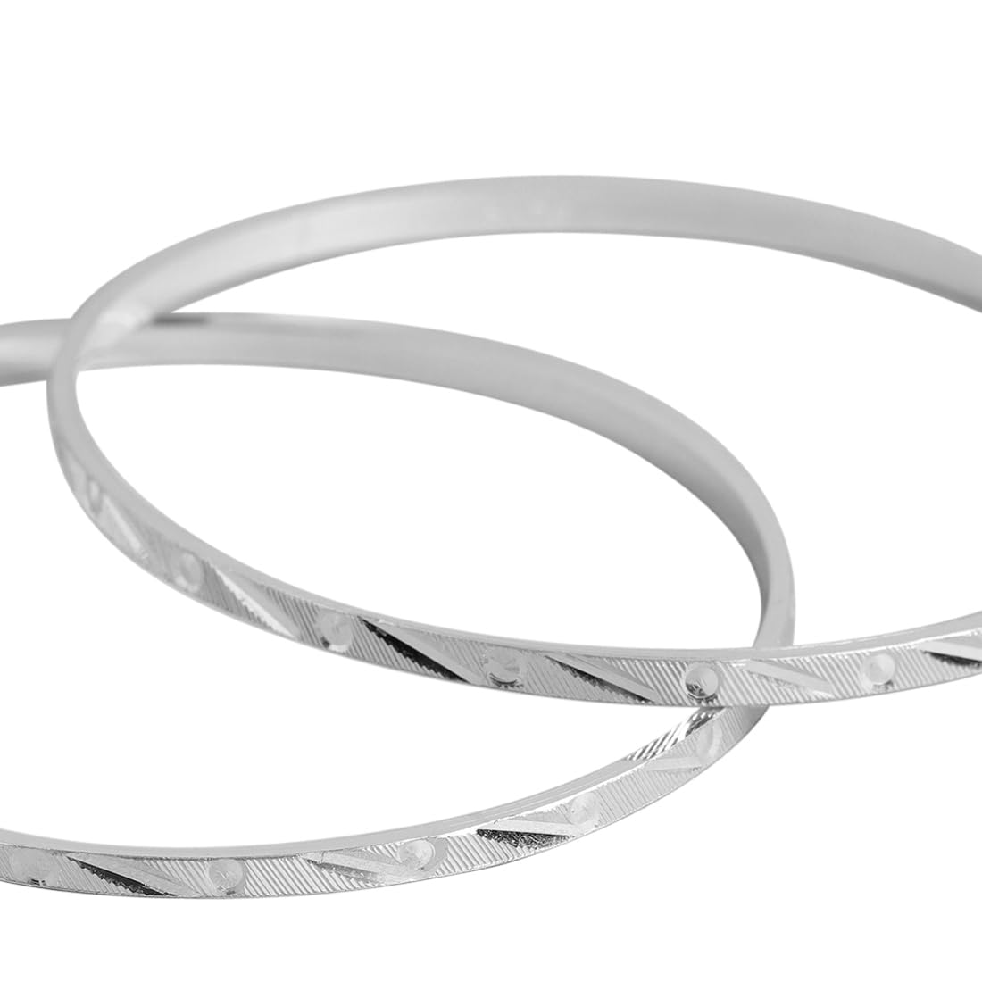 ZAVYA 925 Sterling Silver Sleek Rhodium Plated Bangles (Pair)|Gift for Women &Girls|With Authenticity Certificate & 925 Stamp| special (B0BT7JW15Y) Amazon Price History, Amazon Price Tracker