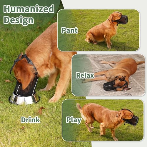 Maulkorb für Hunde, Weicher Netzmaulkorb für kleine, mittelgroße und große Hunde, verstellbare Welpenmaulkörbe zum Auffangen von Beißen, Lecken und Kauen, ermöglicht Hecheln und Trinken (XS)