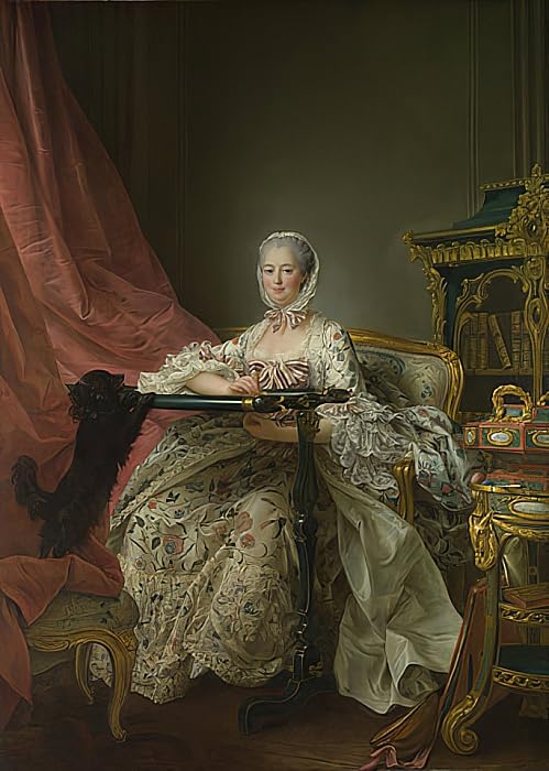 Impression d'affiches Madame de Pompadour pour sublimation déco salon chic 60x90cm
