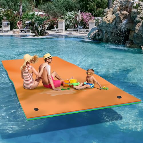 Yitahome MAYIHXAOTM 12' X 6' Lily Pad Floating Mat Water Mat Inflatable Rafts Lily Pad Pools Beach cover
