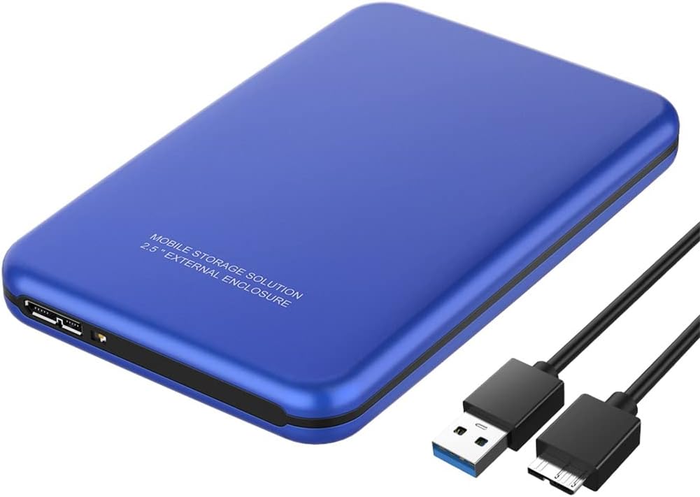 USB3.0 External Hard Disk 500GB 1TB 2TB Storage Device Drive 7200rpm Drive Mobile Hard Disk HDD 2.5" (Color : Blue, Size : 1TB)