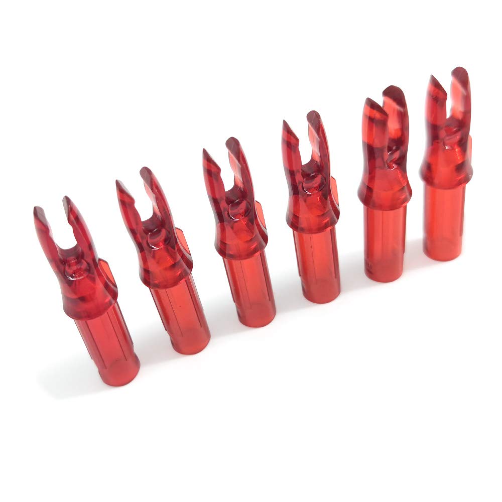 SHARROW Tir à l'arc Queue de Flèche Insérer Encoche de la Flèche pour Les flèches pour ID 6.2mm Arbre de Flèche, Flèche Encoche en Plastique pour La Chasse de Tir