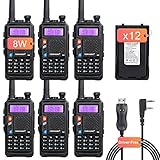 TIDRADIO TD-F6 Ham Radio Handheld High Power UV-5R Upgraded Two Way Radio with Driver Free Programming Cable and Double Battery 6 Pack Walkie Talkie…