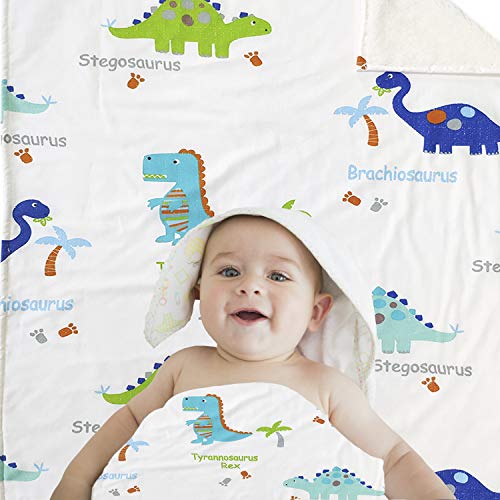 Brandream Crib Bedding Sets For Boys Dinosaur Nursery Bedding, 6 Piece Cradle Set For Newborn/ Infant Modern Dinosaur Design,100% Cotton #TOP17