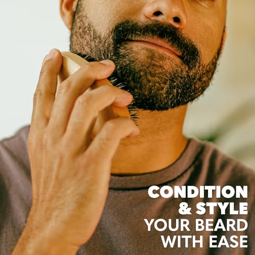 Image of Beard Club Men's Boar Bristle Brush - Birchwood Grooming Tool for Styling, Taming and Healthy Beard Growth