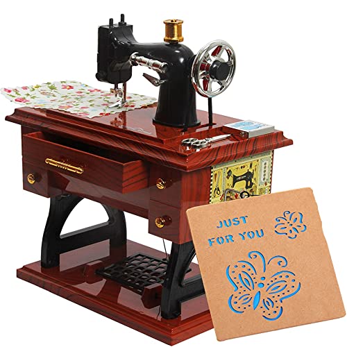 Sewing Machine Music Box Retro Classical Table Desk Decoration Gifts