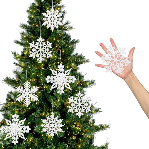 Noaxylic 24 Stück Schneeflocken Deko, Weihnachten Deko, Schneeflocke...