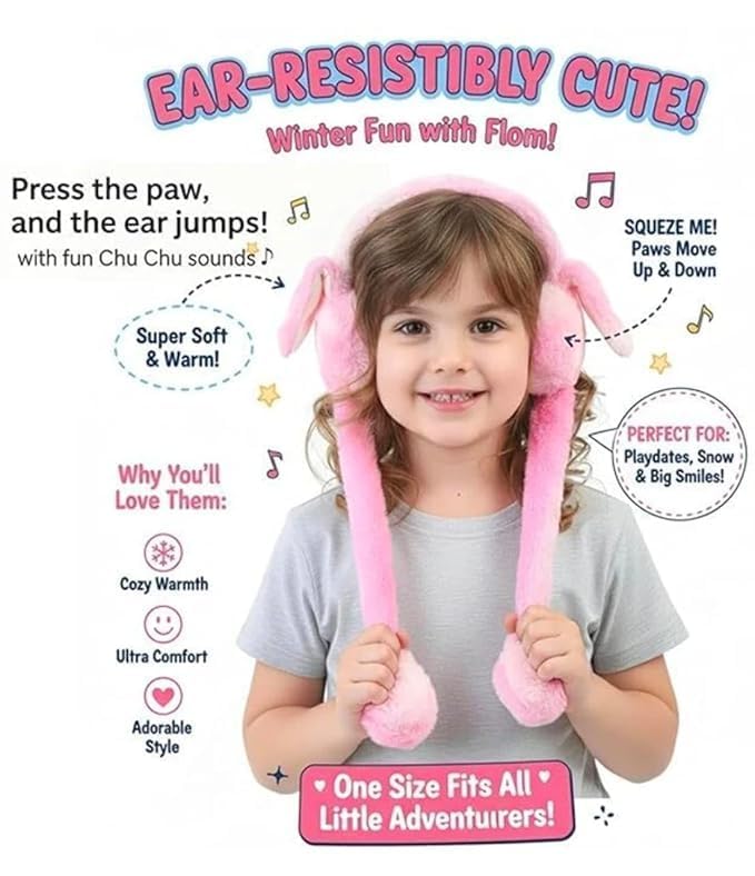 Image of Kids Winter Earmuff with Bunny Ears