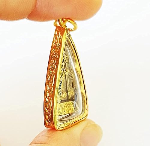 Miniatura 5 de Milagro Colgante Phra LP Tanjai Buda Thai & Yant Kroa Petch Sheet Gold Spell Yantra Charm Amuleto Talismán Protección Poder Fortuna Comercio Rico