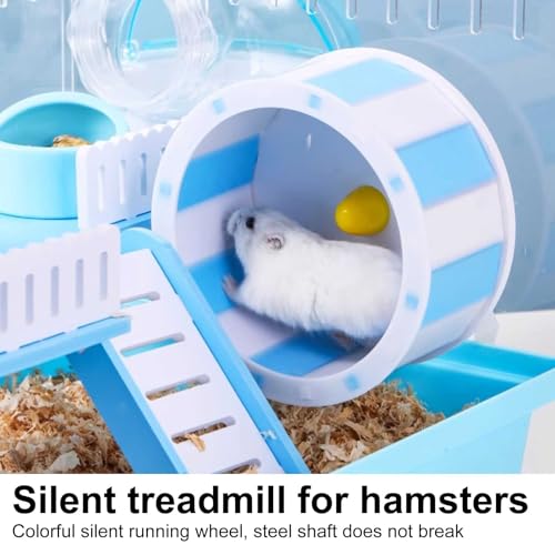 Cage portable pour rat, hamster nain, 2 couches, habitat pour petits animaux pour gerbilles, souris et hamsters nains syriens