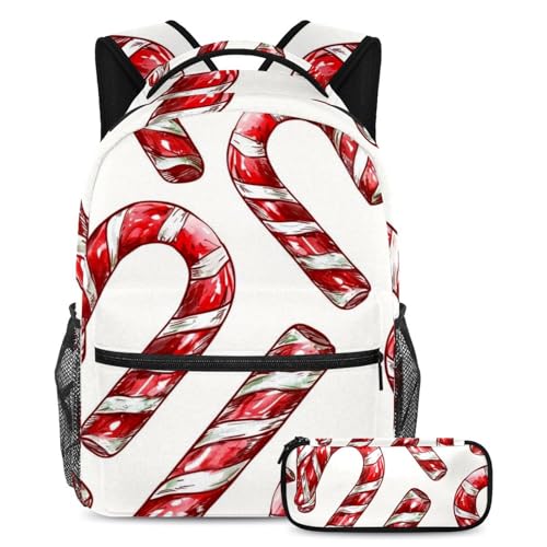 Sac à dos de Noël avec trousse assortie, le cadeau scolaire parfait