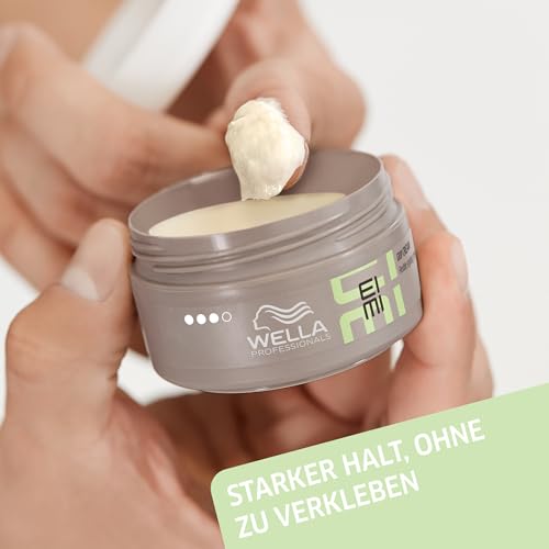 Foto von Wella EIMI Grip Cream – Professionelle Stylingcreme mit brasilianischem Carnauba-Wachs – weiche, texturierende Haarcreme für ein definiertes Haarstyling – 1 x 75 ml