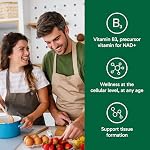 Organika Canadian-Made NAD+ Booster - NRC - pour Métabolisme énergétique, Vieillissement en santé, Vitamine B3, et de santé cellulaire - 60vcaps, 60 Fourniture de jour