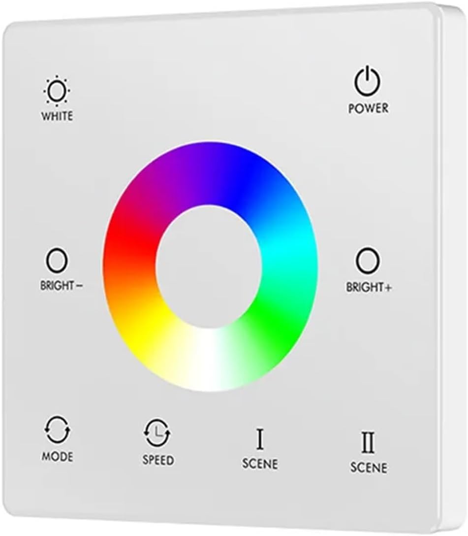 1 ゾーン調光モノクロ/RGB/RGBW/RGB+CCT サスペンションタッチホイールパネルリモコン (CR2032 バッテリー)