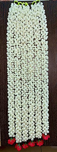 Image of SPHINX Artificial Jasmine Buds & Rose Strings for Decoration Approx 2.5 ft /30 Inches (Off White) - Number of Strings- (6)