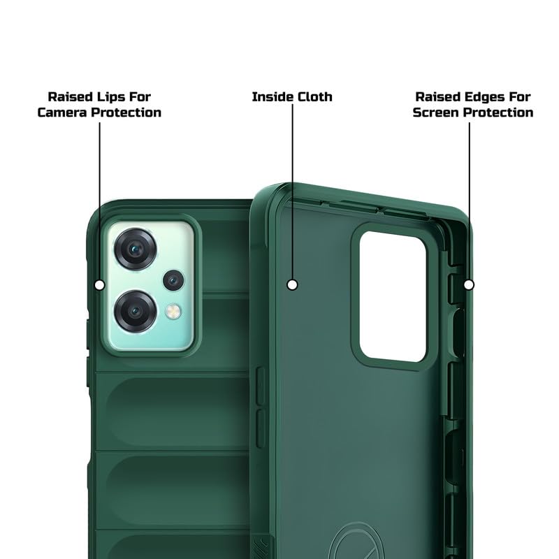 Image of Mr. Case Silicone Back Cover Case for OnePlus Nord CE 2 Lite 5G | Comfort Grip Soft Touch Matte TPU | - Green