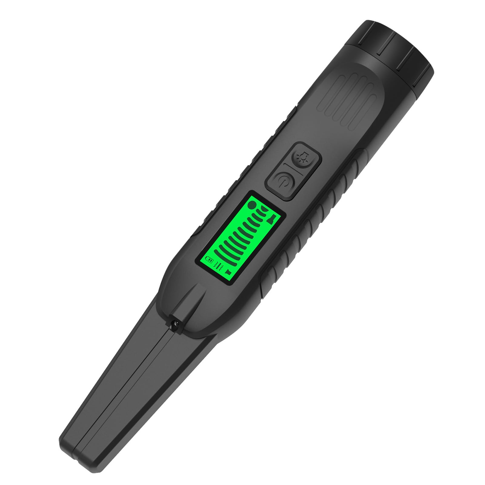 Matybobe Detector de Metales de Mano Varita Seguridad Pinpointer Pantalla LCD Detección 360 3 Modos Sensibilidad Ajustable Alarma Vibración con Linterna para Control Segu (Negra)