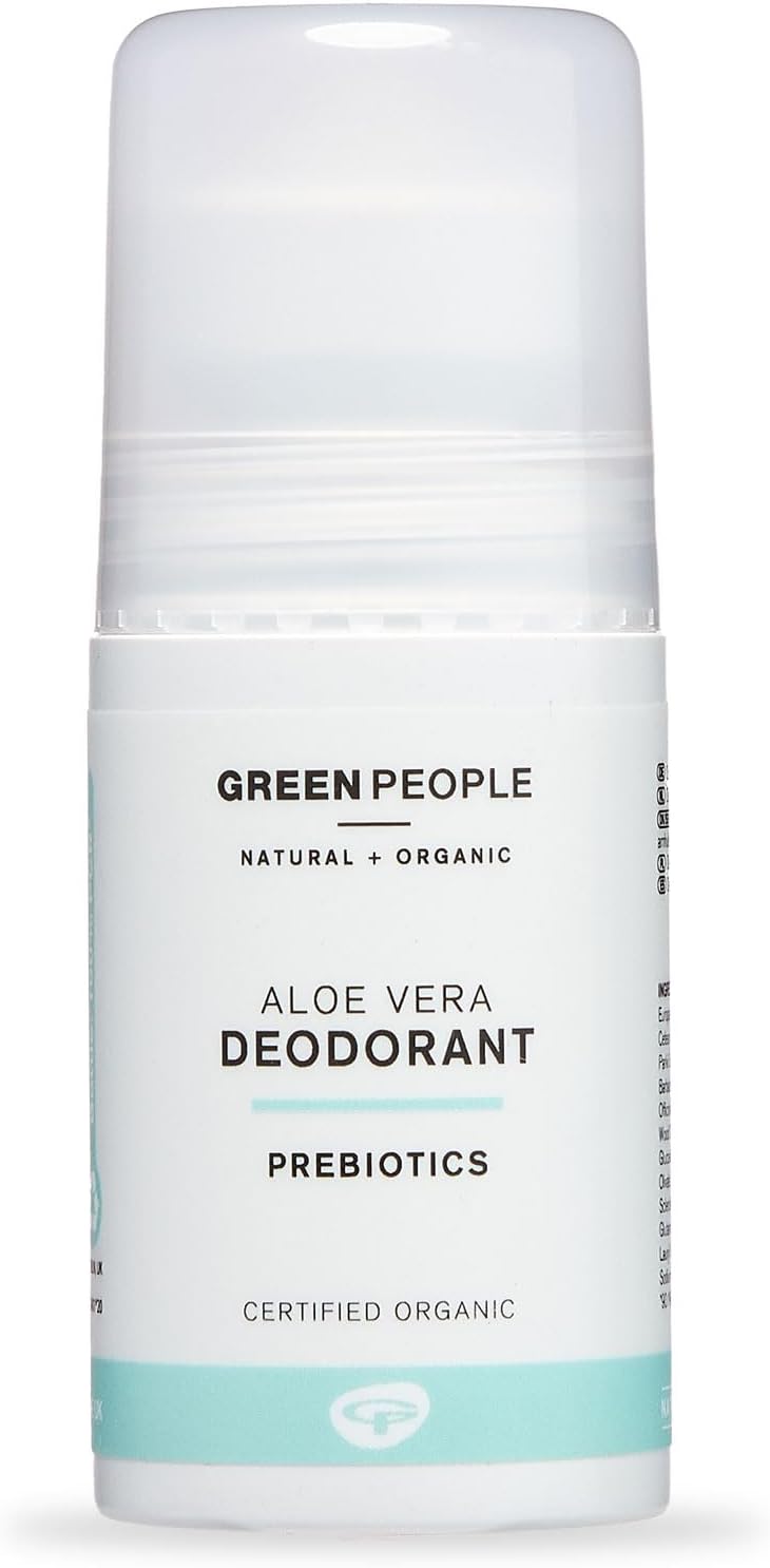 Green People Aloe Vera and Prebiotics Deodorant - No Pore-Clogging Aluminium - Suitable for Sensitive Skin - Organic, Cruelty Free & Vegan, 75ml