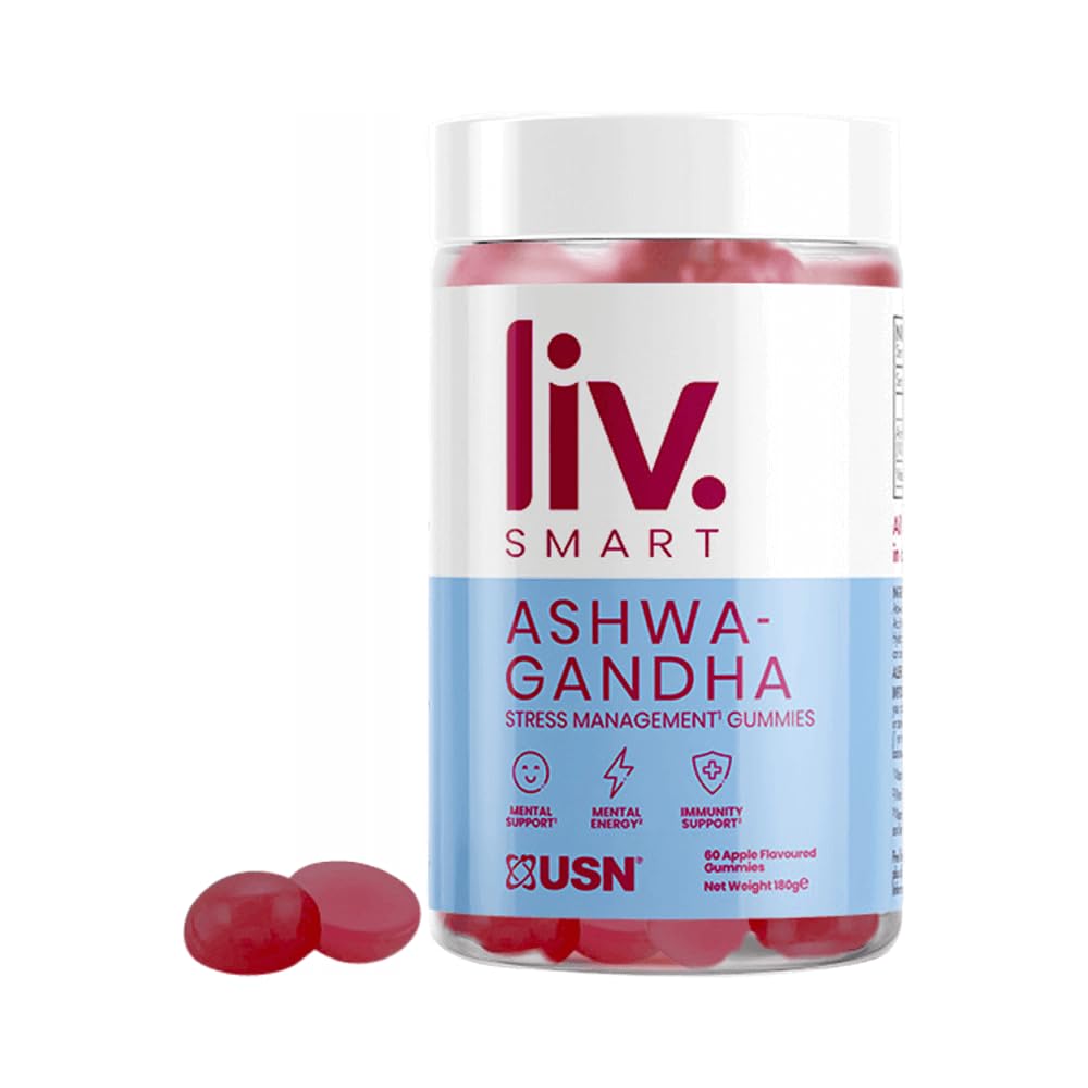USN Liv.Smart Ashwagandha Gummies (60) Apple - Vitamins, Minerals & Health - Herbs