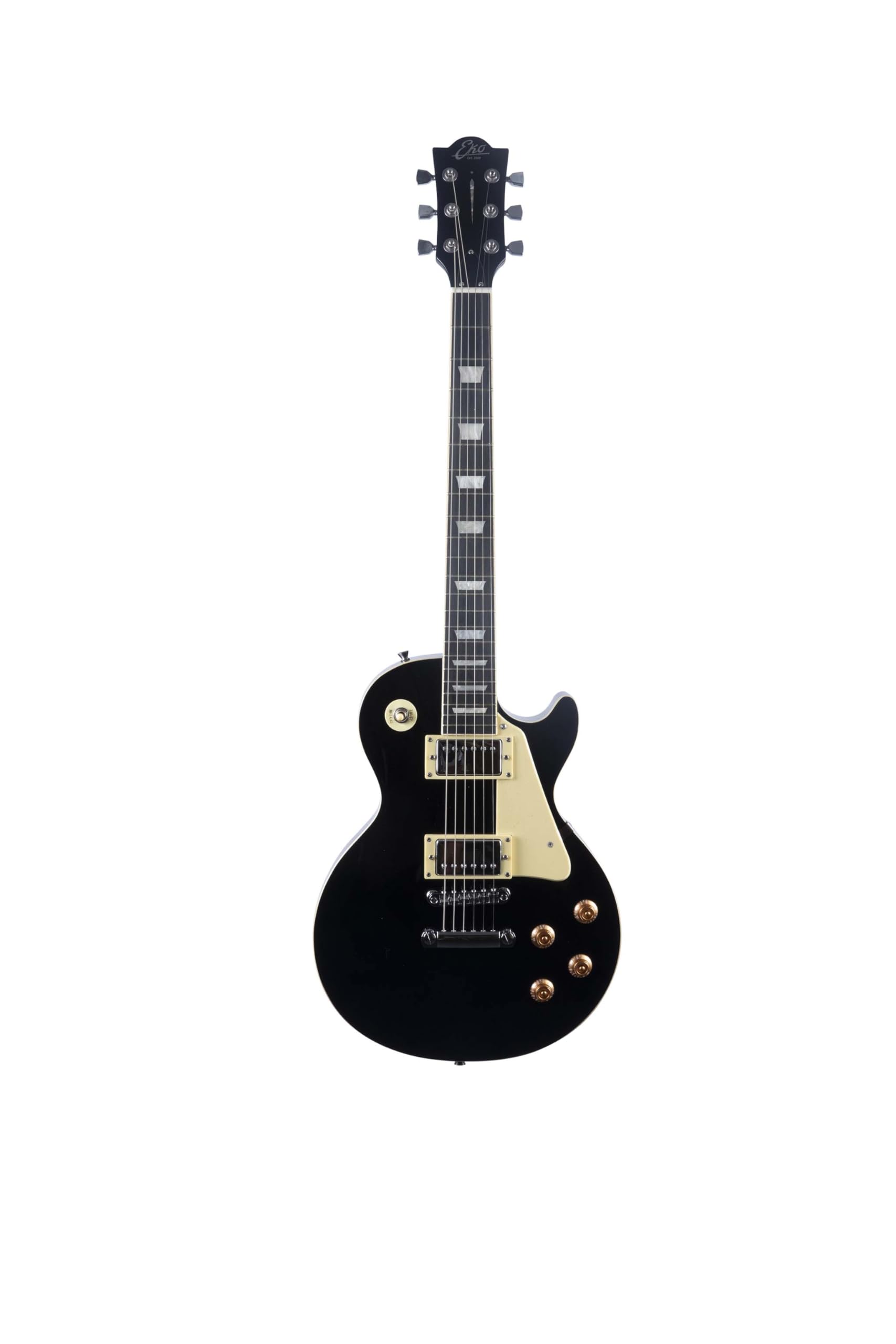 EKO GUITARS – Chitarra Elettrica LS-300, Corpo Pioppo, Manico Acero, Tastiera WPC, 2 Pickup Humbucker, Ponte Tune-O-Matic, 22 Tasti, Scala Standard, Colore Nero