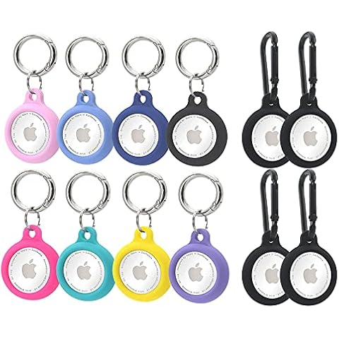 Airtag Key Ring Waterproof Airtag Case Full Body Protective Cover,Anti-Lost Airtag Dog Collar, Airtag Keychains Compatiable with Apple AirtagI Cover