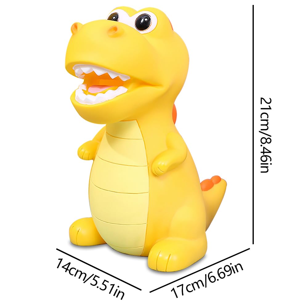 Lakpopya Dinosaur Money Box for Kids Big Dinosaur Money Tin for Girls and Boys PVC Material Piggy Bank - Image 2