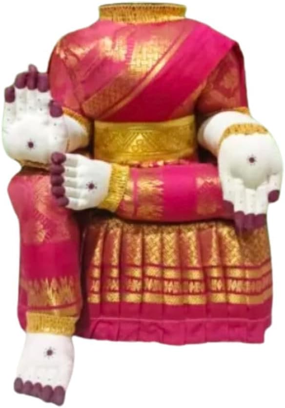 Pink Saree Varalakshmi Ammavari Idol Body 10 inch for Pooja/Varalakshmi Pooja Idol/Varalakshmi Amman Idol